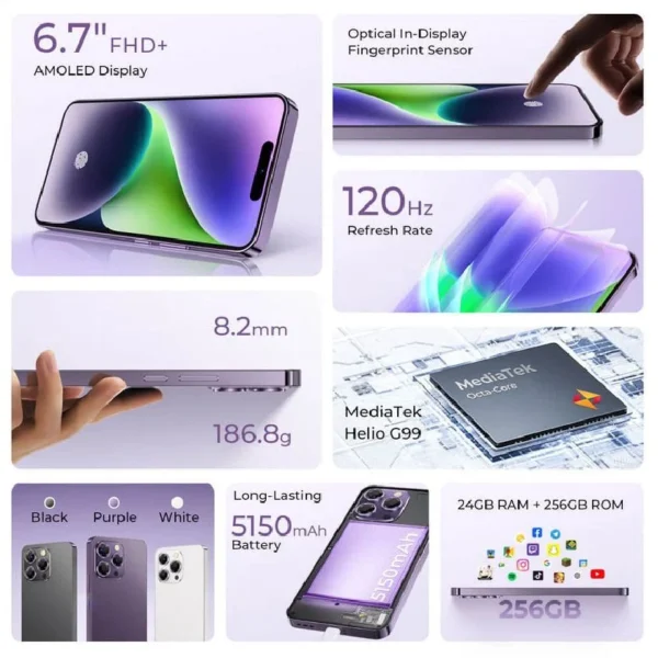 Oukitel P1 8(+16)GB/256GB NFC